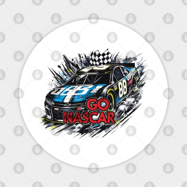 Go Nascar Magnet by Cutetopia